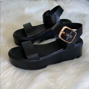 Black Platform Sandals
